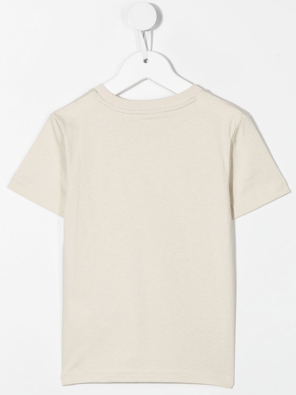 Shop Calvin Klein Chest Logo-print Detail T-shirt In Neutrals