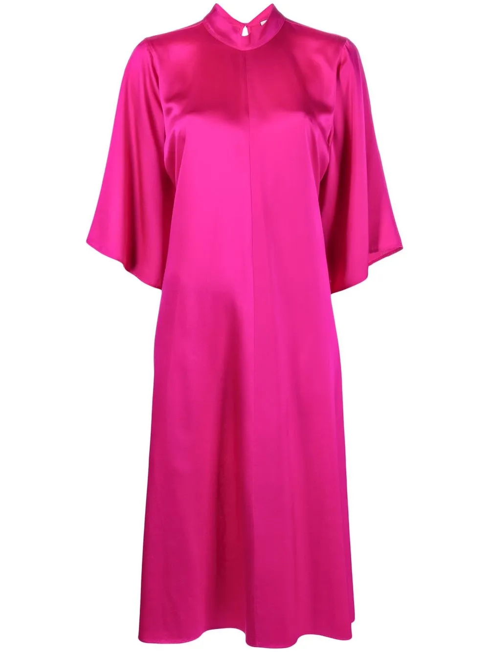 Forte Forte High Neck Silk Shift Dress In Pink Modesens