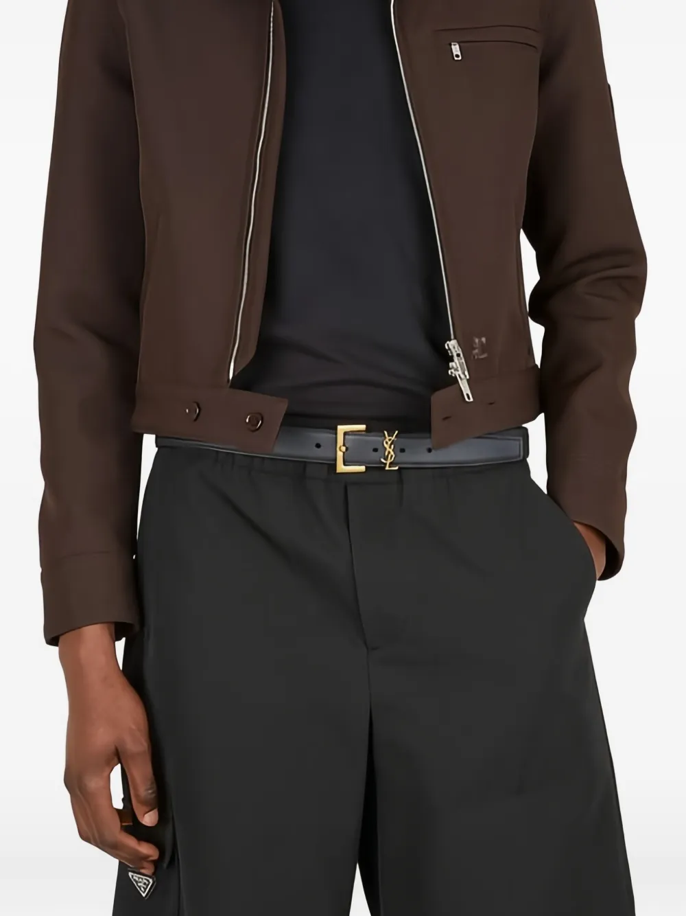 Saint Laurent cinturón con logo en la hebilla | Image 2