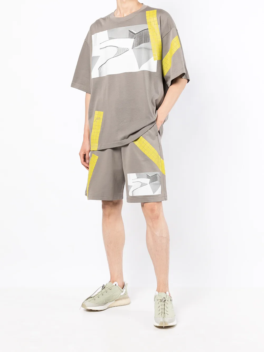 A-COLD-WALL* Trainingsshorts met print - Grijs