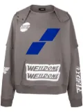 We11done logo-print cotton jumper - Grey