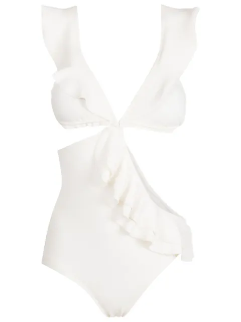 Clube Bossa ruffled cut-out swimsuit