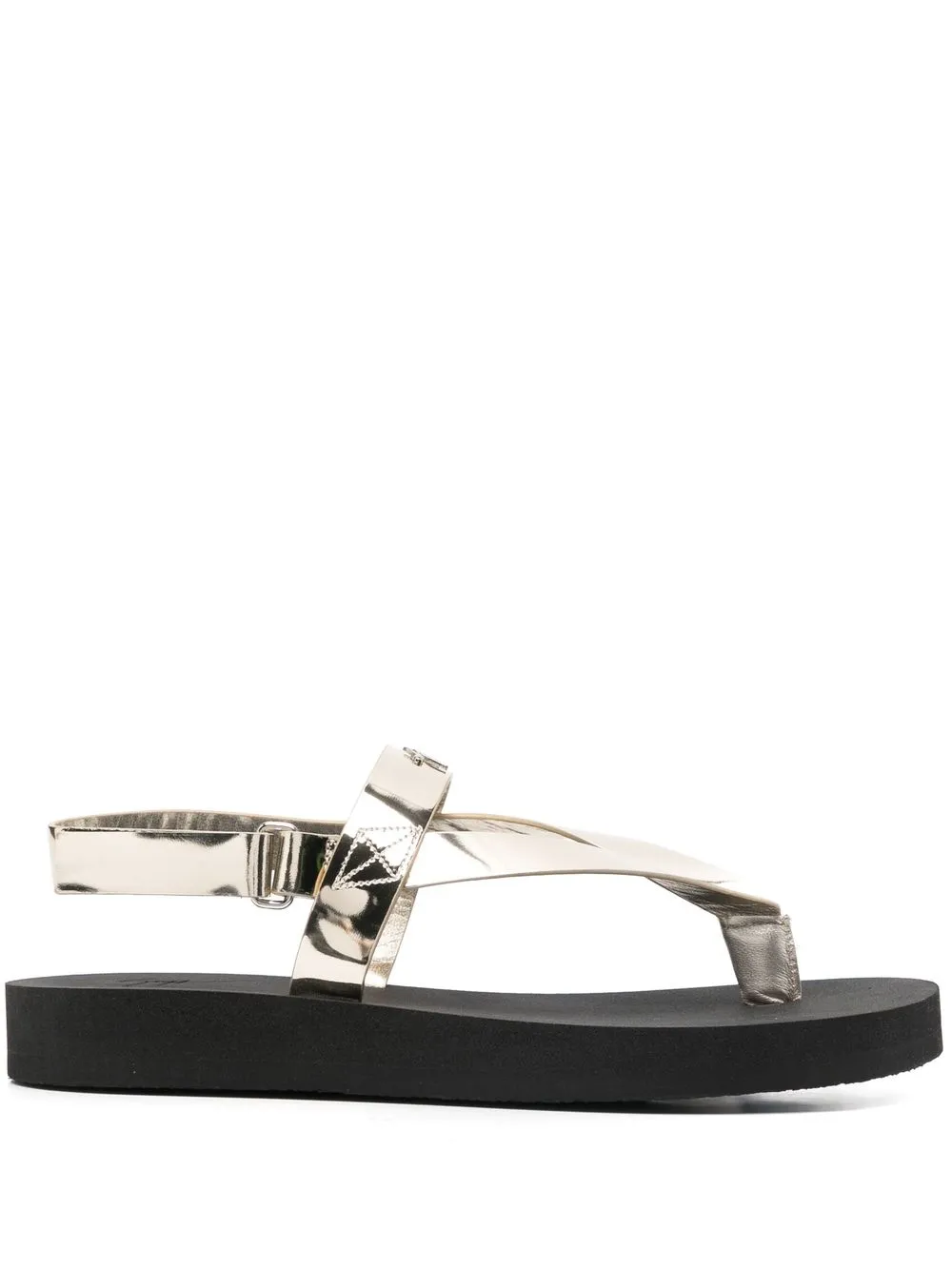 

Giuseppe Zanotti metallic thong-strap flipflops - Yellow