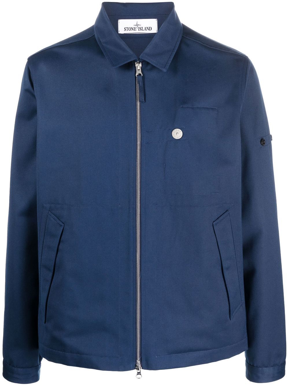 Stone Island 42528 Workwear R-gabardine Shirt Jacket In Blue | ModeSens