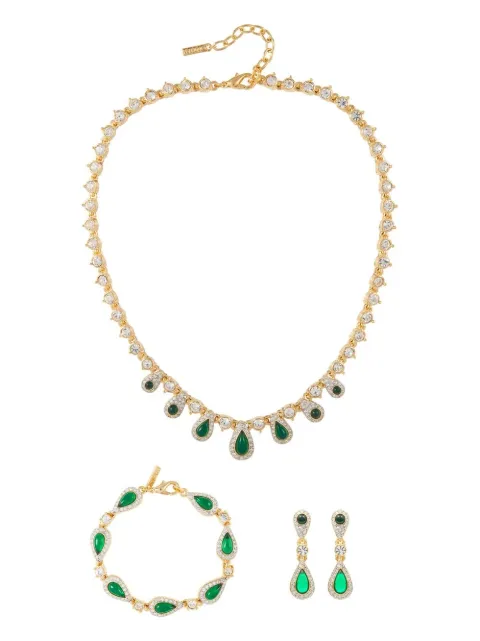 Susan Caplan Vintage set de aretes y collar D'Orlan con detalles de cristal 1980