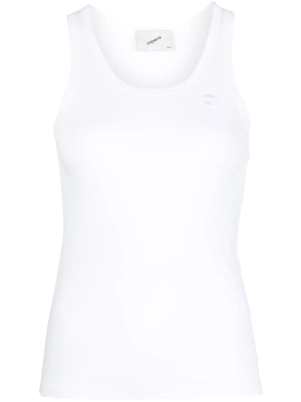 Coperni Logo-embroidered Tank Top In White