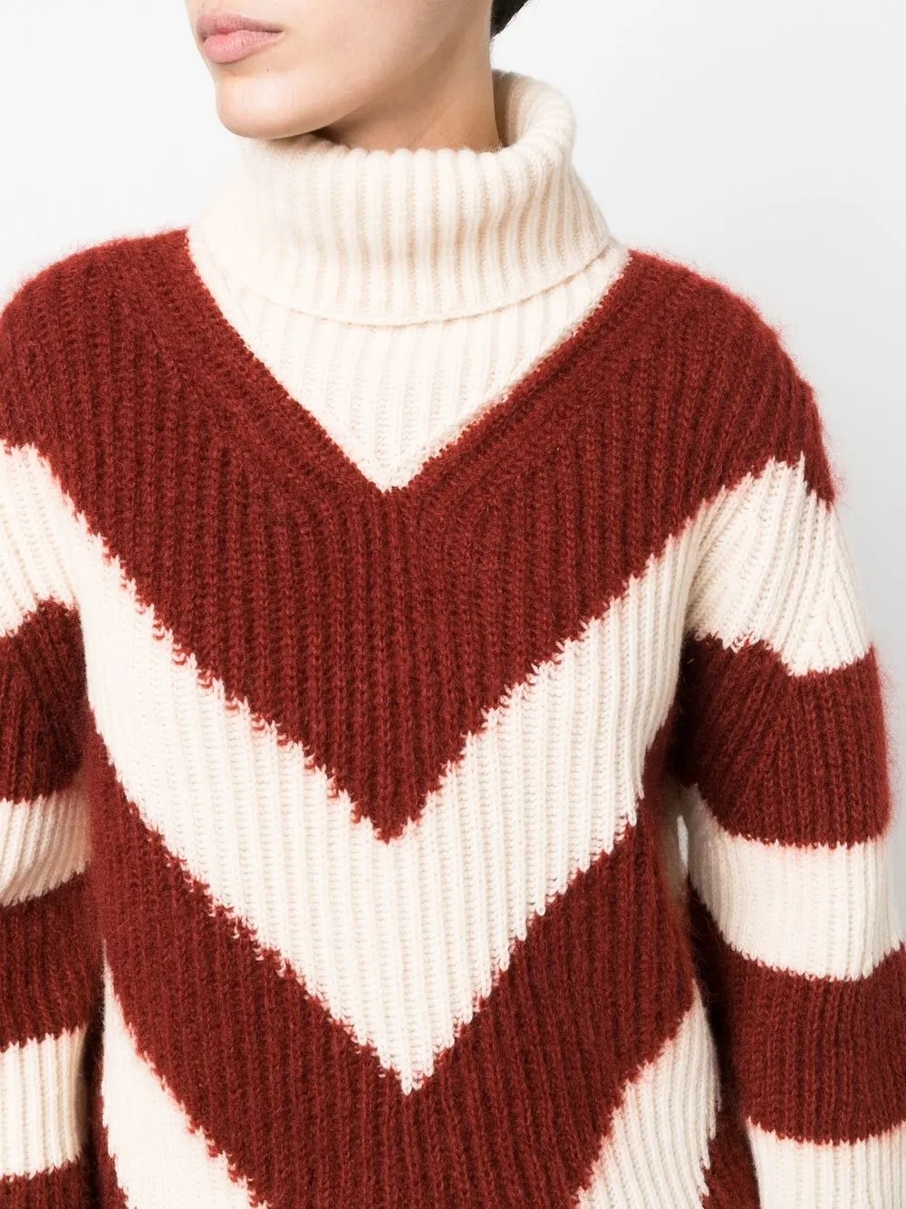 image 5 of forte forte 人字纹图案针织罗纹毛衣