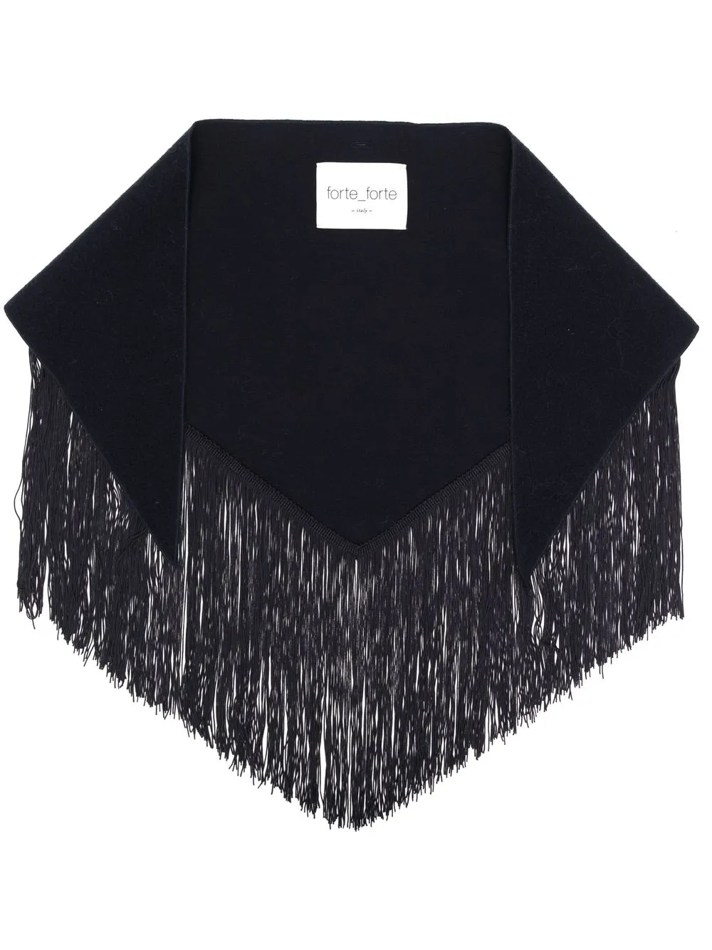 

Forte Forte fringed wool-cashmere shawl - Blue