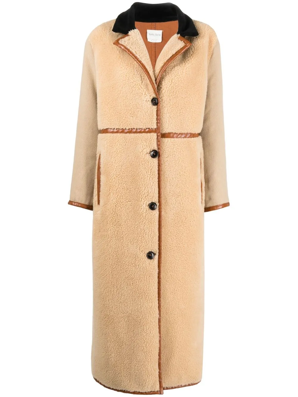 

Forte Forte long single-breasted coat - Neutrals