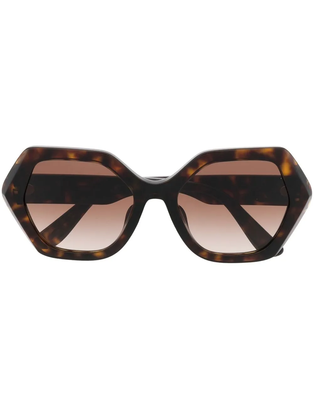 

Dolce & Gabbana Eyewear lentes de sol con armazón hexagonal - Marrón