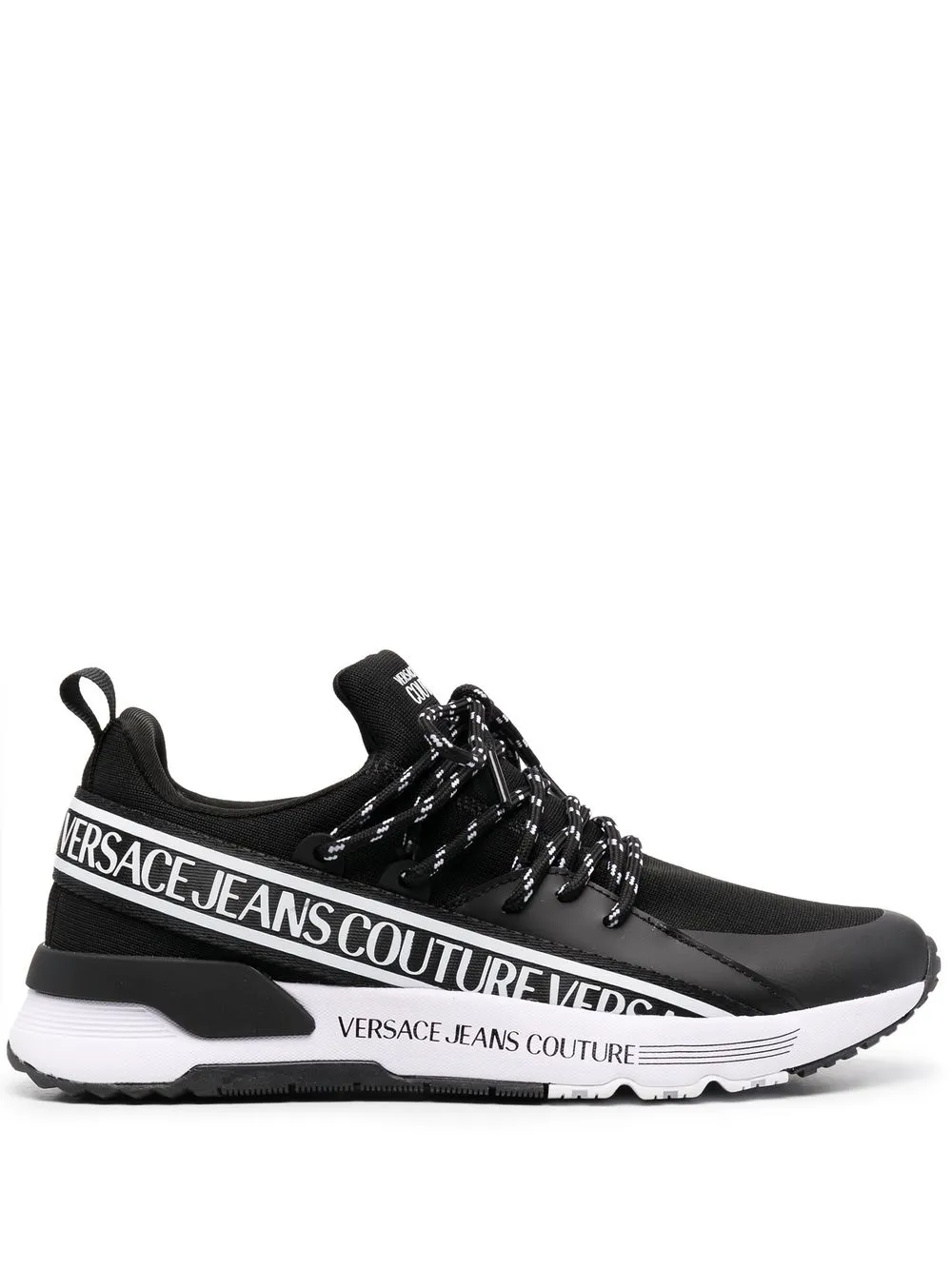 

Versace Jeans Couture logo-tape low top sneakers - Black