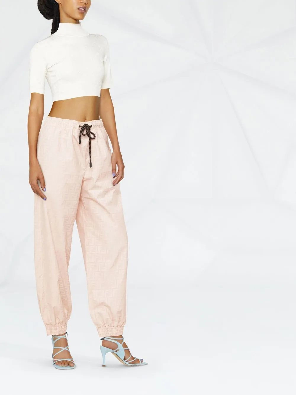 Fendi Straight-leg Track Pants In Pink