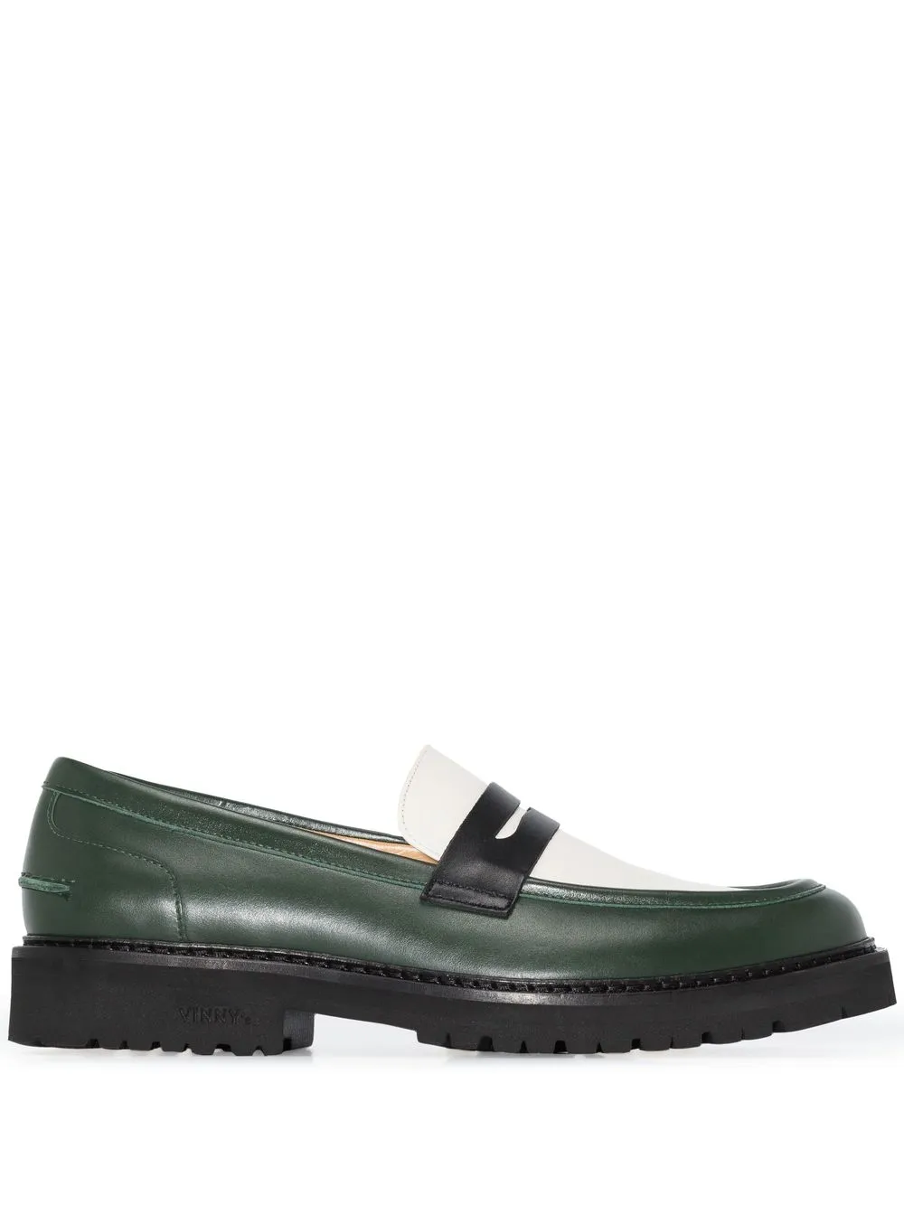 

VINNY'S Richie Penny three-tone loafers - Green