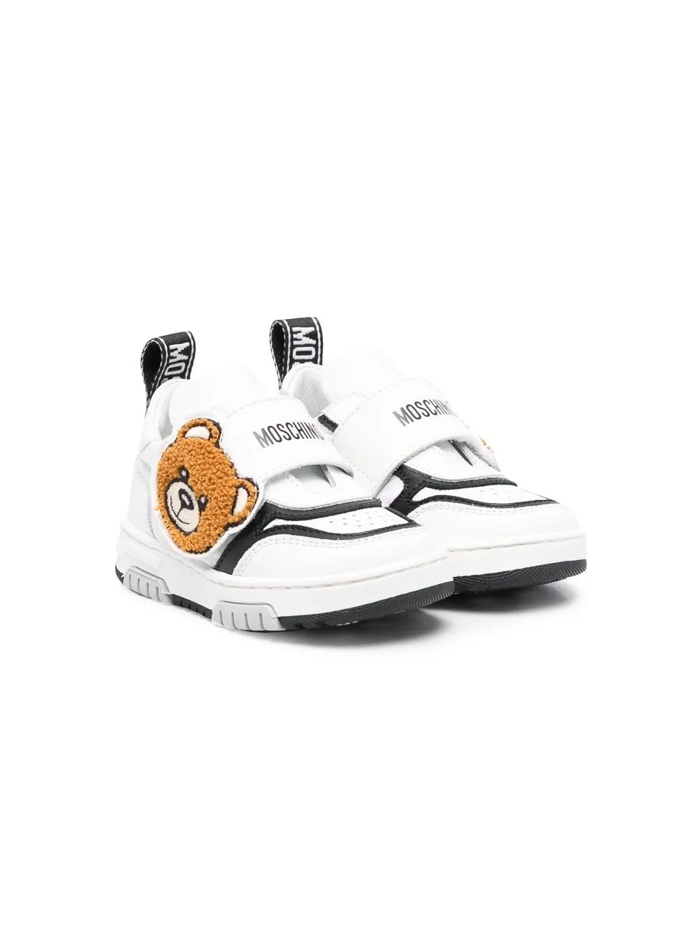 

Moschino Kids Teddy touch-strap sneakers - White