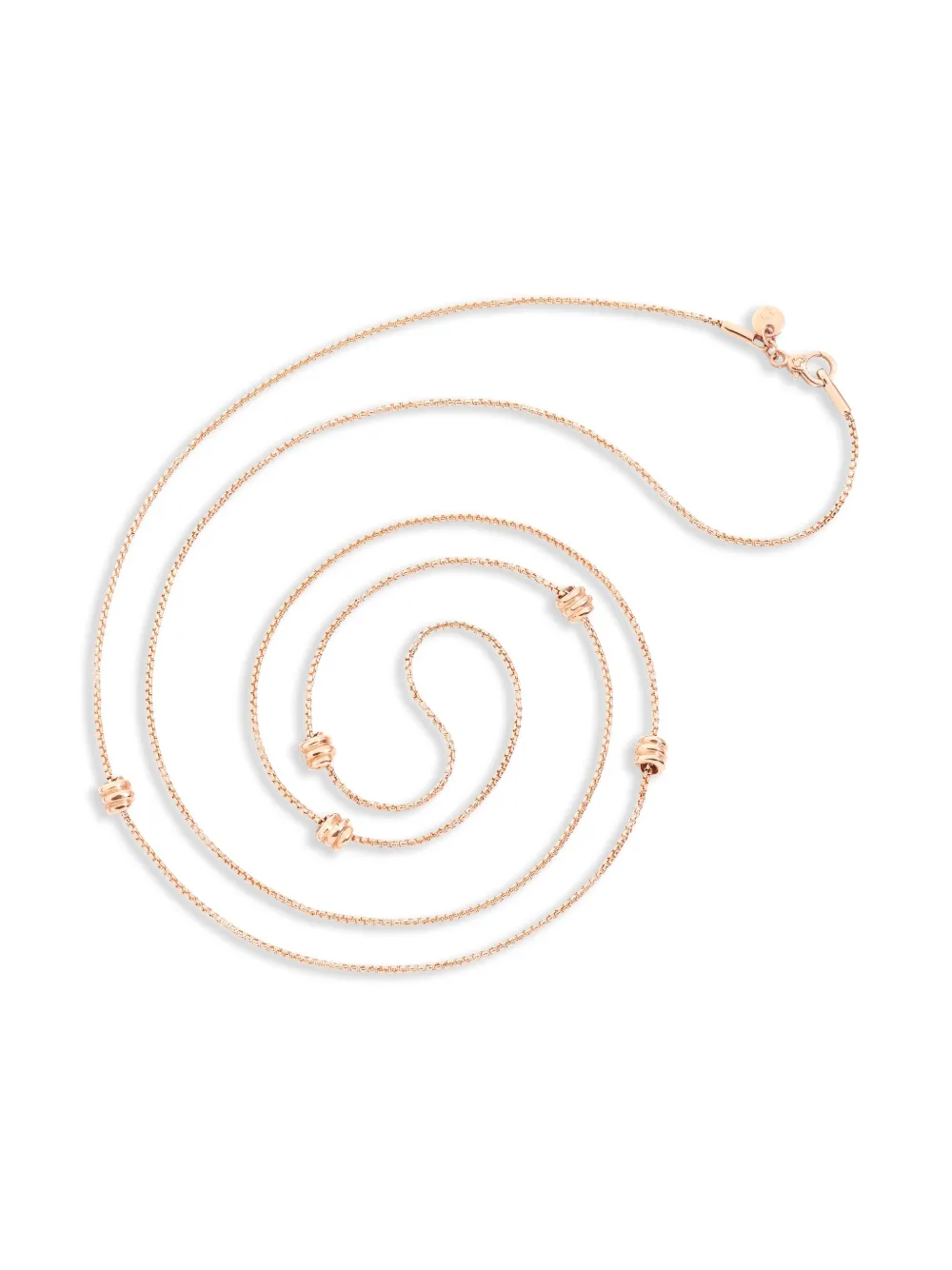 Dodo 9kt rose gold Nodo sautoir necklace - Roze