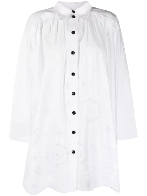 GANNI long-sleeve shirt dress