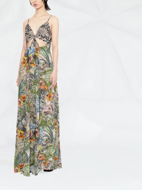 Anjuna Lia tropical-print cut-out Dress 