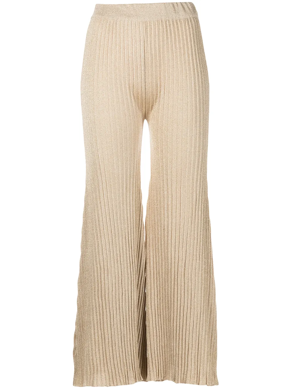 

Rochas pleated flared-leg trousers - Gold