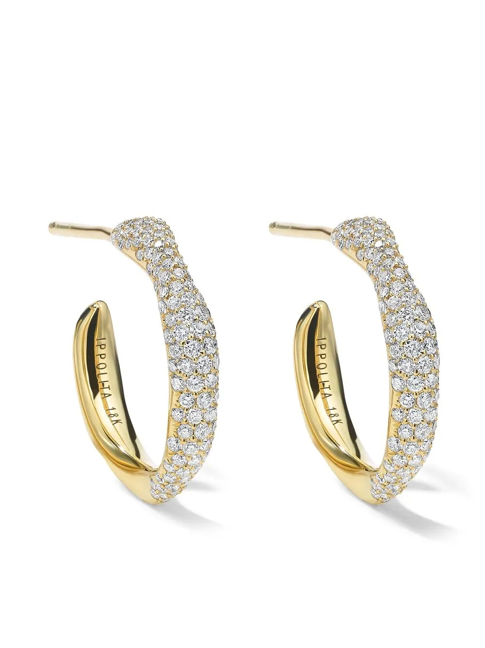 

IPPOLITA arracadas Stardust mini en oro amarillo de 18kt con diamantes en pavé - Dorado