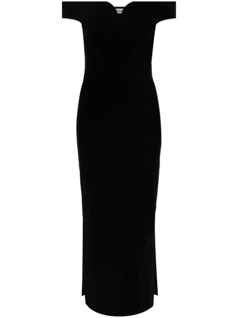 Nanushka off-shoulder fitted midi dress
