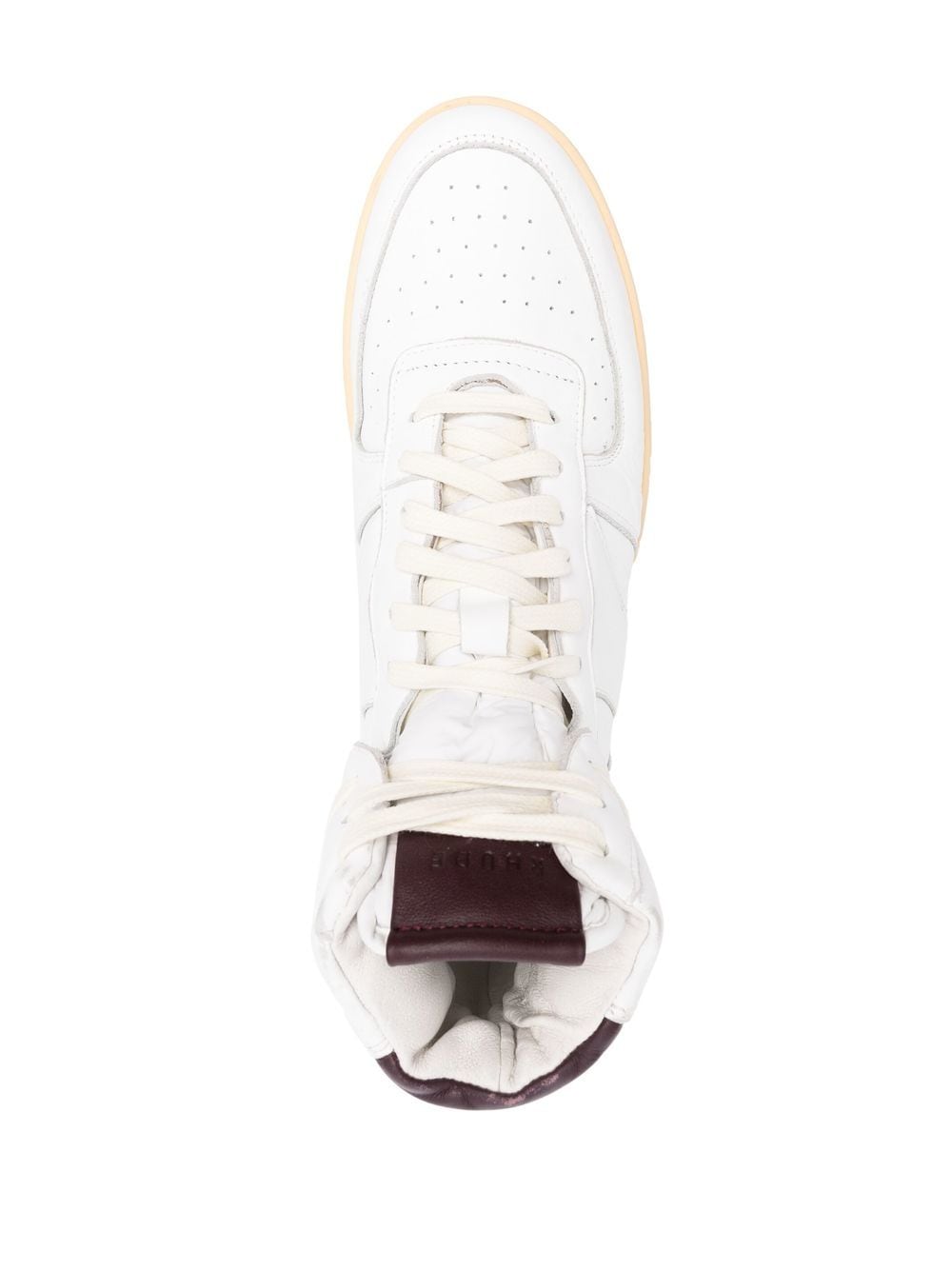 Shop Rhude Panelled High-top Sneakers In White
