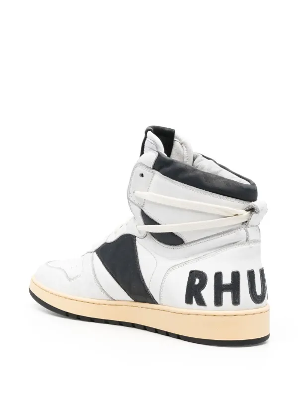 RHUDE colour-block high-top Sneakers | White | FARFETCH