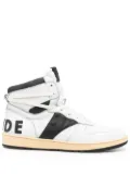 RHUDE colour-block high-top sneakers - White