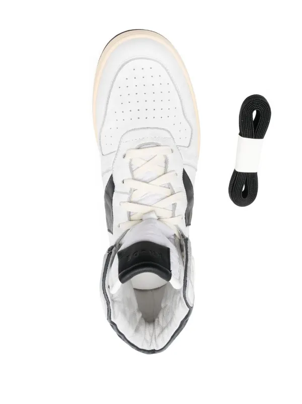 スニーカー RHUDE Men Sneakers RHSS23FO224894431293 RHUDE colour-block high-top Sneakers | White | FARFETCH