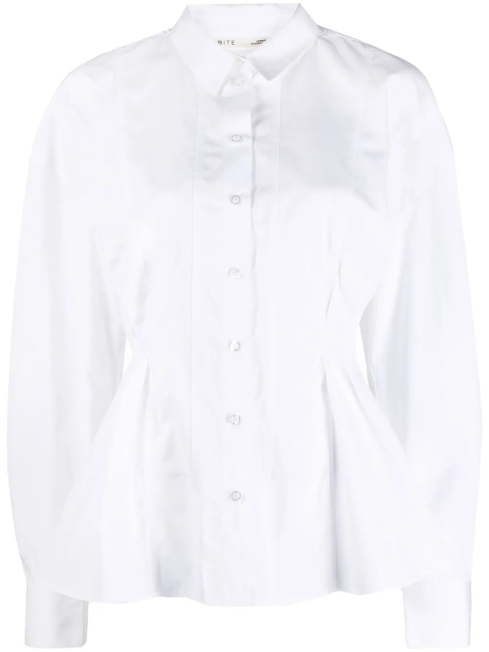 

BITE Studios peplum-hem button-front shirt - White