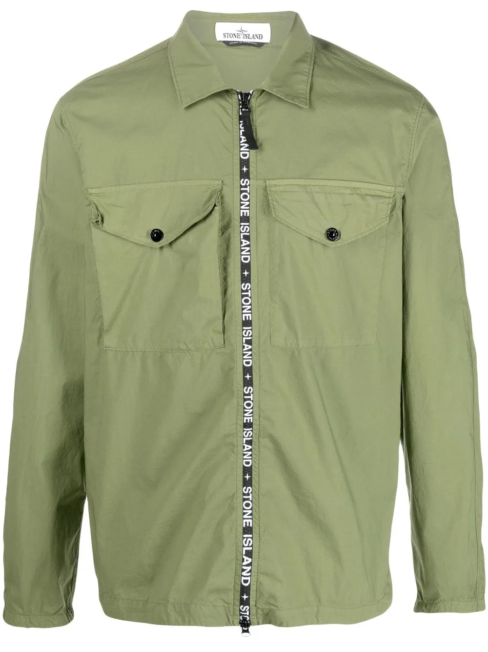 stone island zip up shirt