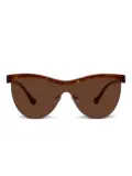 Nanushka tortoiseshell shield-frame sunglasses - Brown