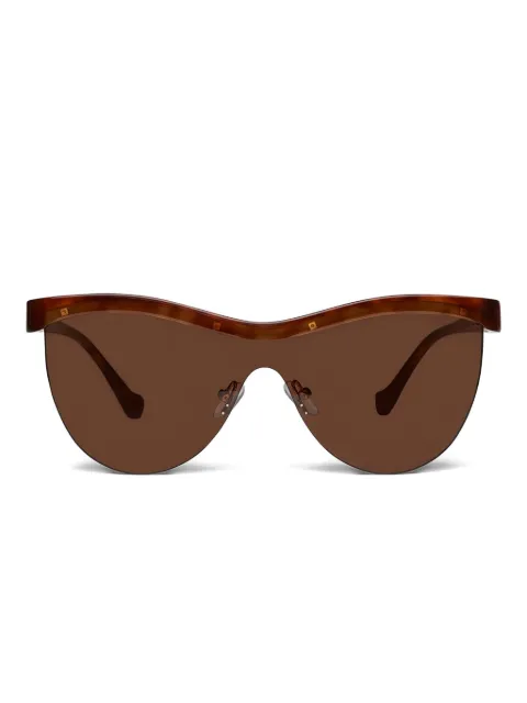 Nanushka tortoiseshell shield-frame sunglasses