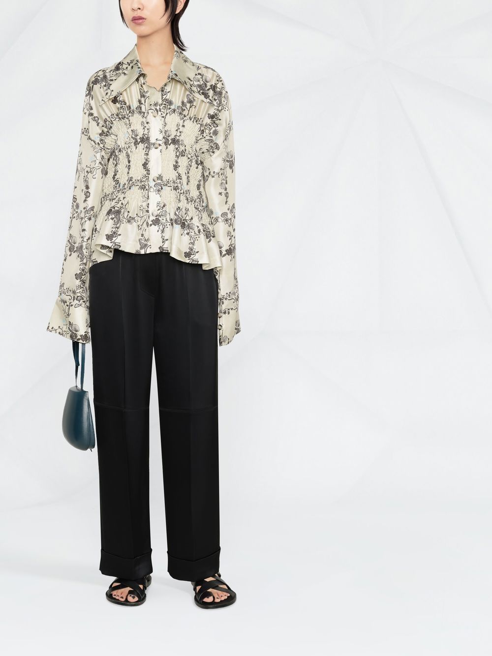 Nanushka Blouse met bloemenprint - Beige