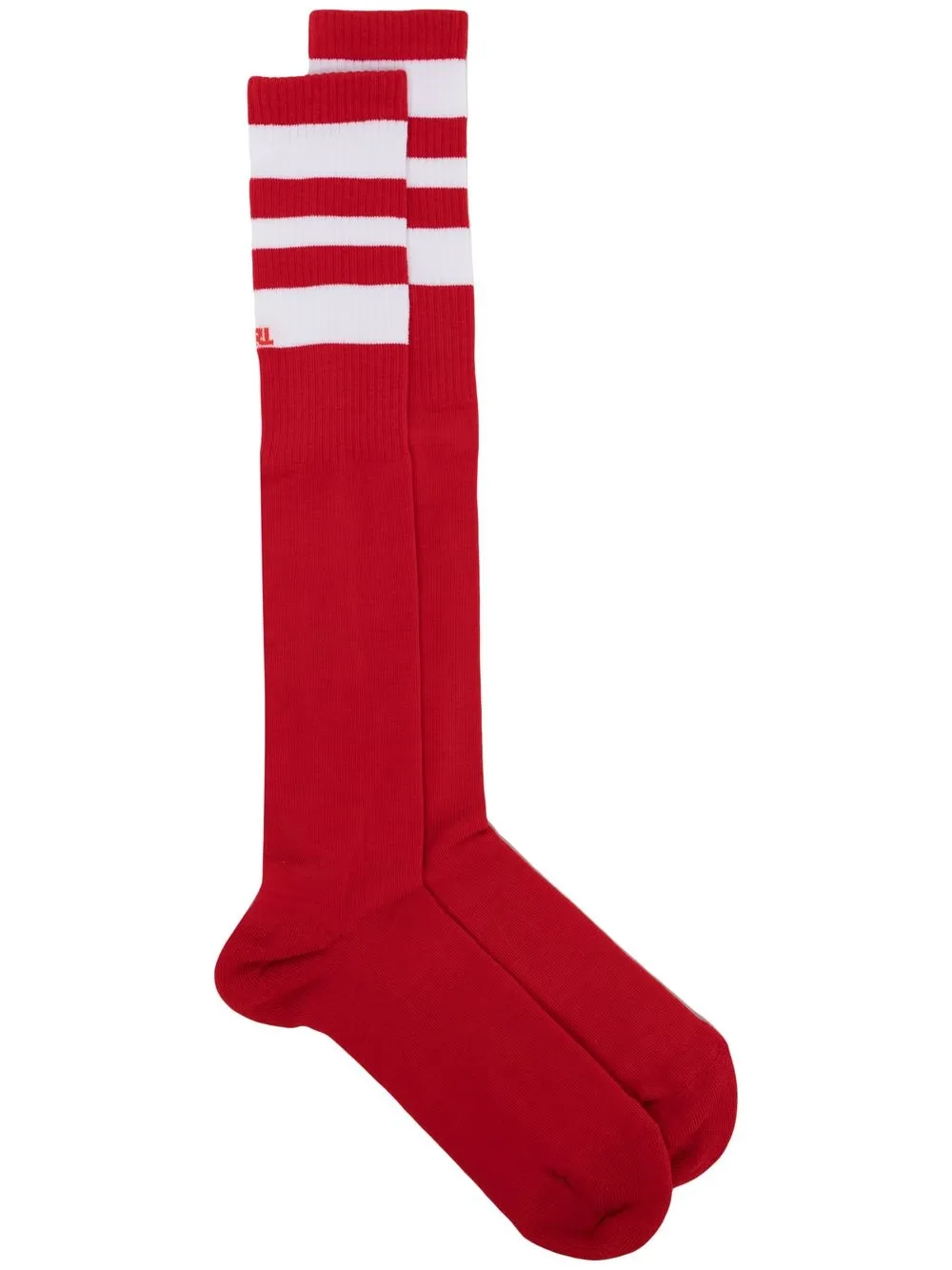

ERL calcetines largos con motivo de rayas - Rojo