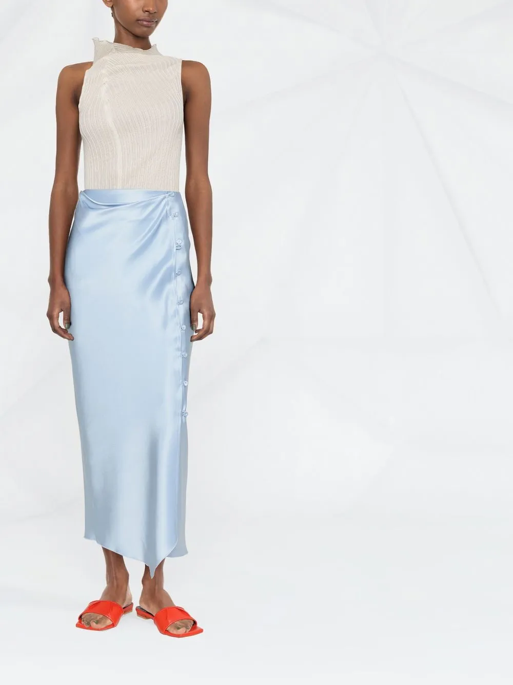 Nanushka Gedrapeerde rok - Blauw