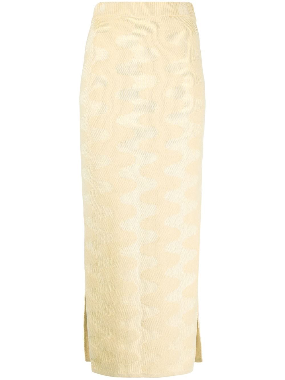 Image 1 of Nanushka wave-jacquard midi skirt