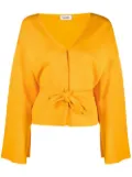 Nanushka belted wide-sleeve cardigan - Orange