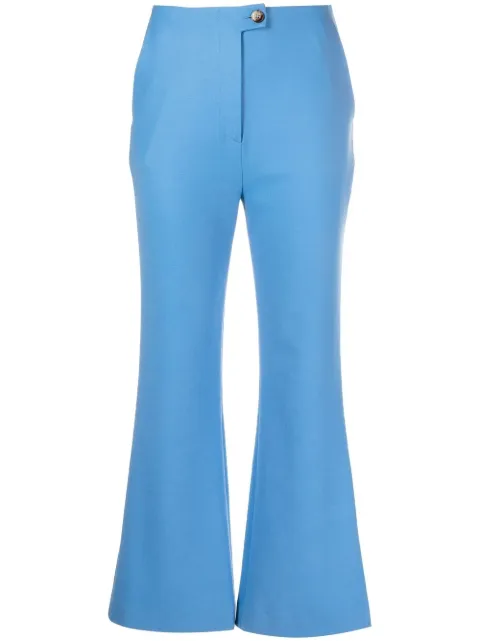 Nanushka cropped kick flare trousers