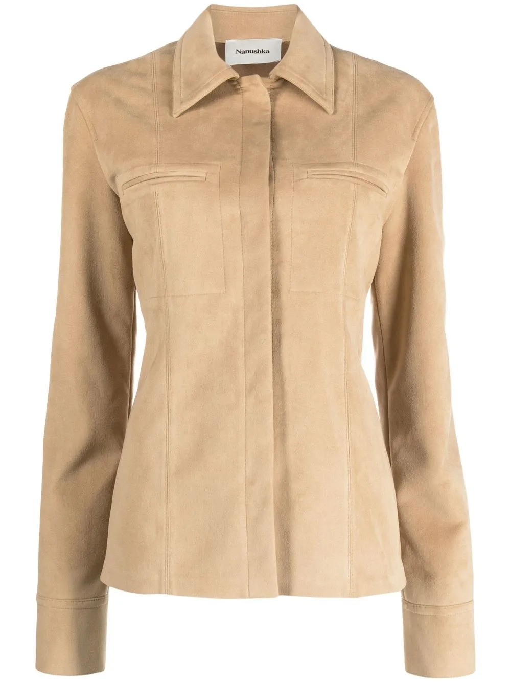 

Nanushka faux-suede shirt - Neutrals