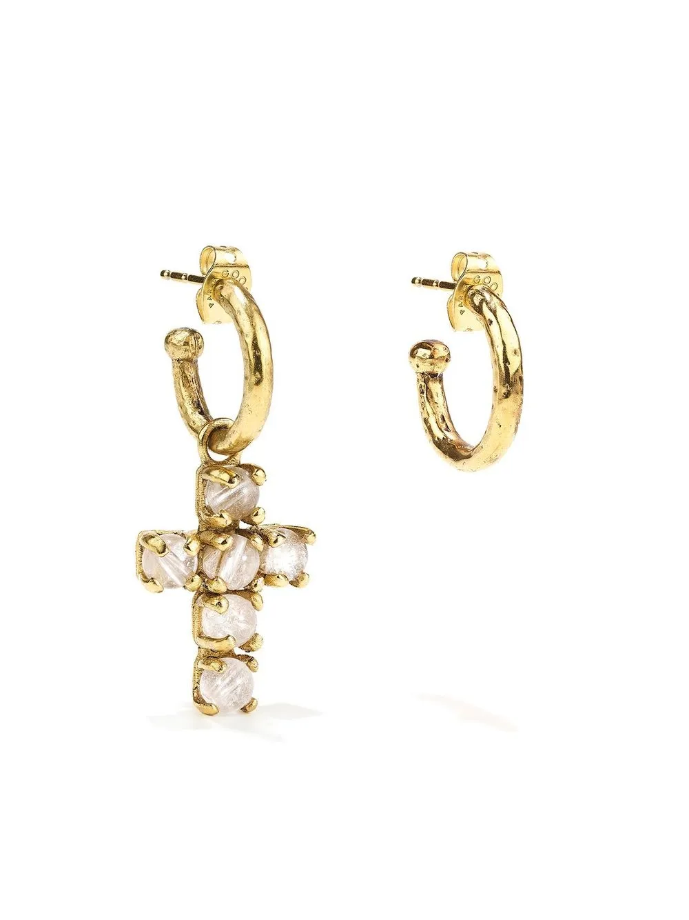 

Goossens quartz-embellished earrings - Gold