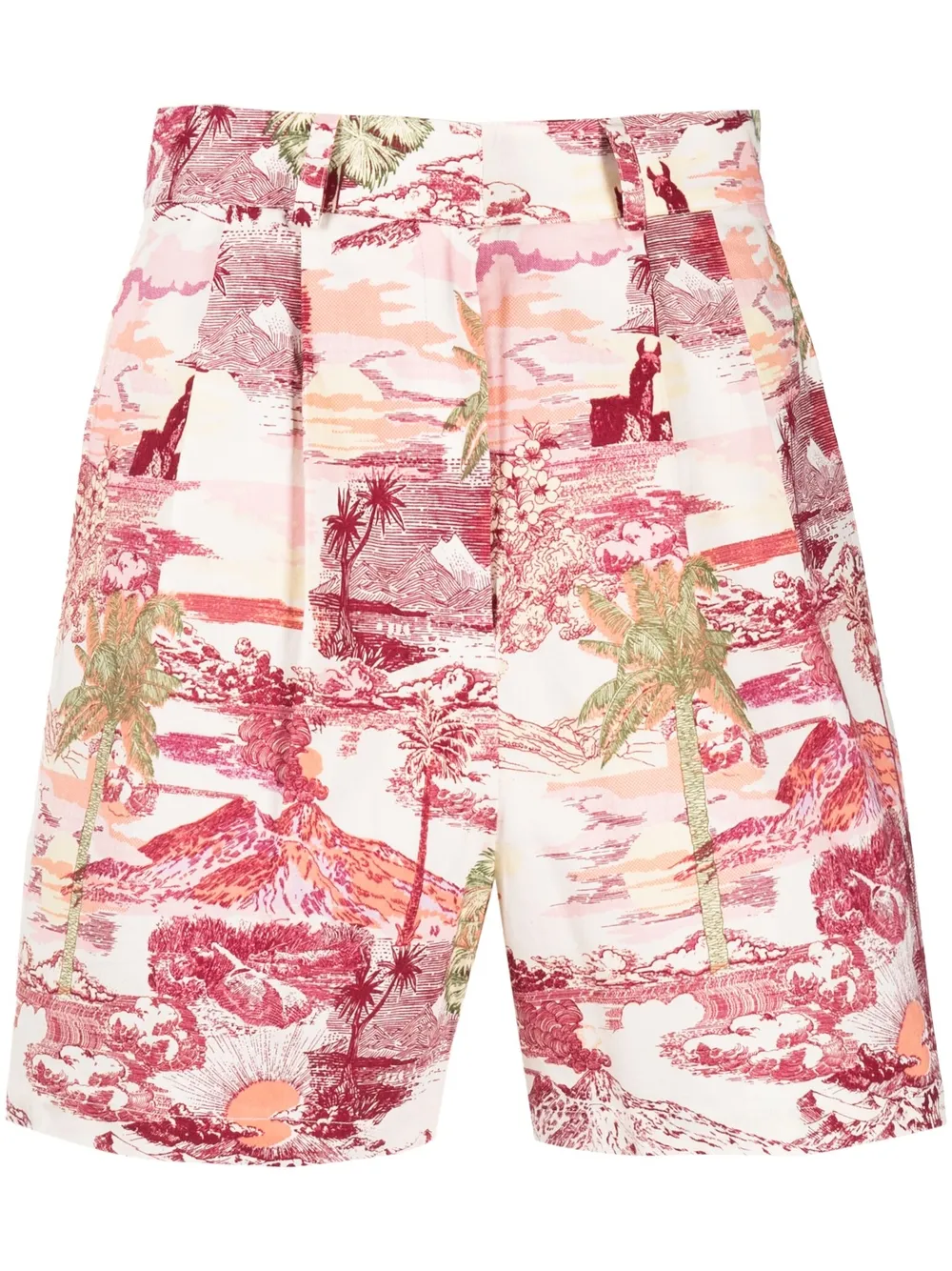 

Emporio Sirenuse Beatrice Vesuvius high-waist shorts - Pink