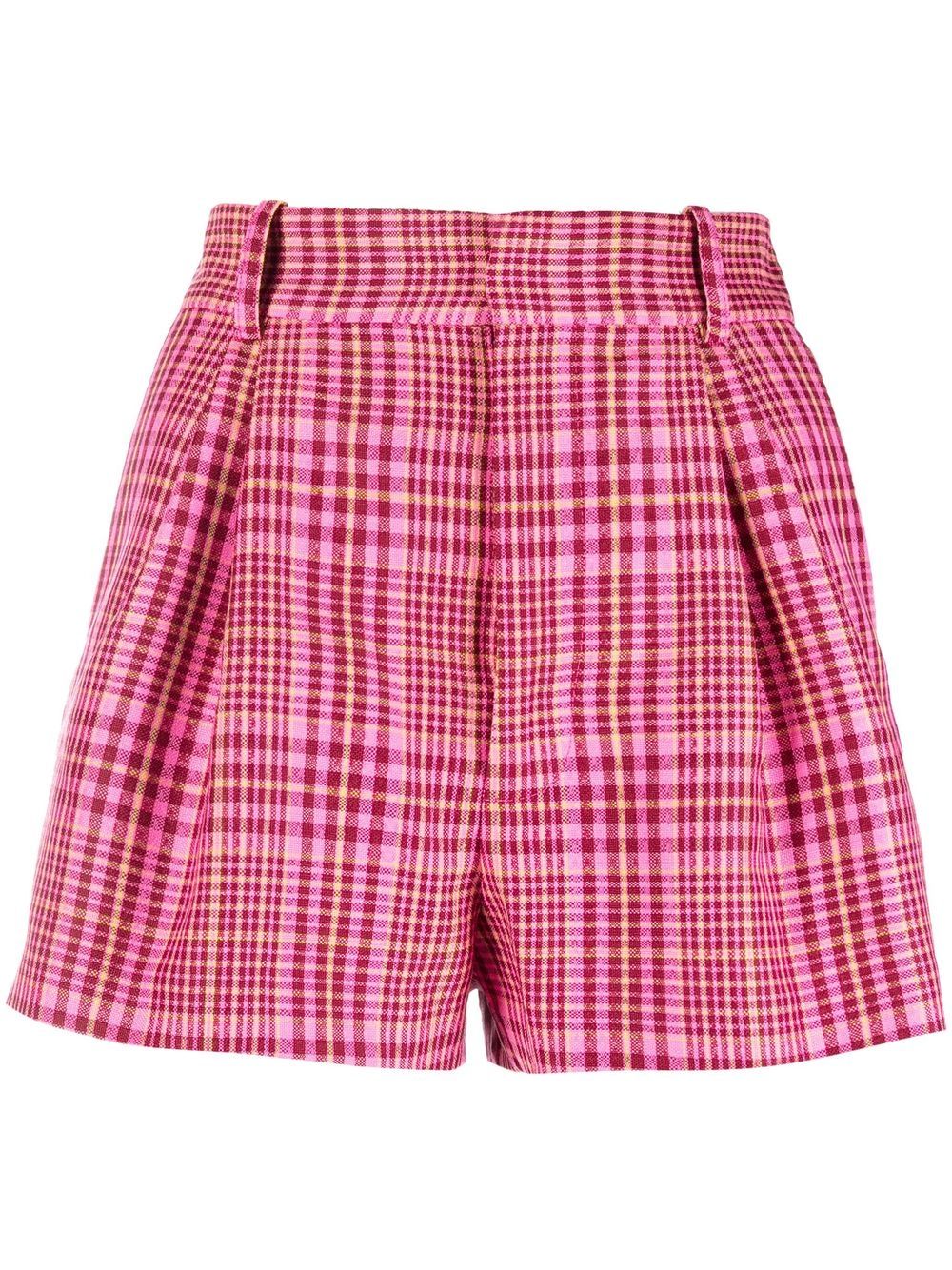 

AREA shorts de vestir a cuadros - Rosado