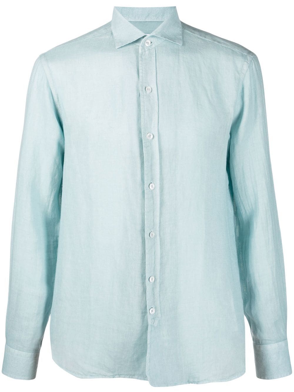Doppiaa Button-down Fitted Shirt In Blau