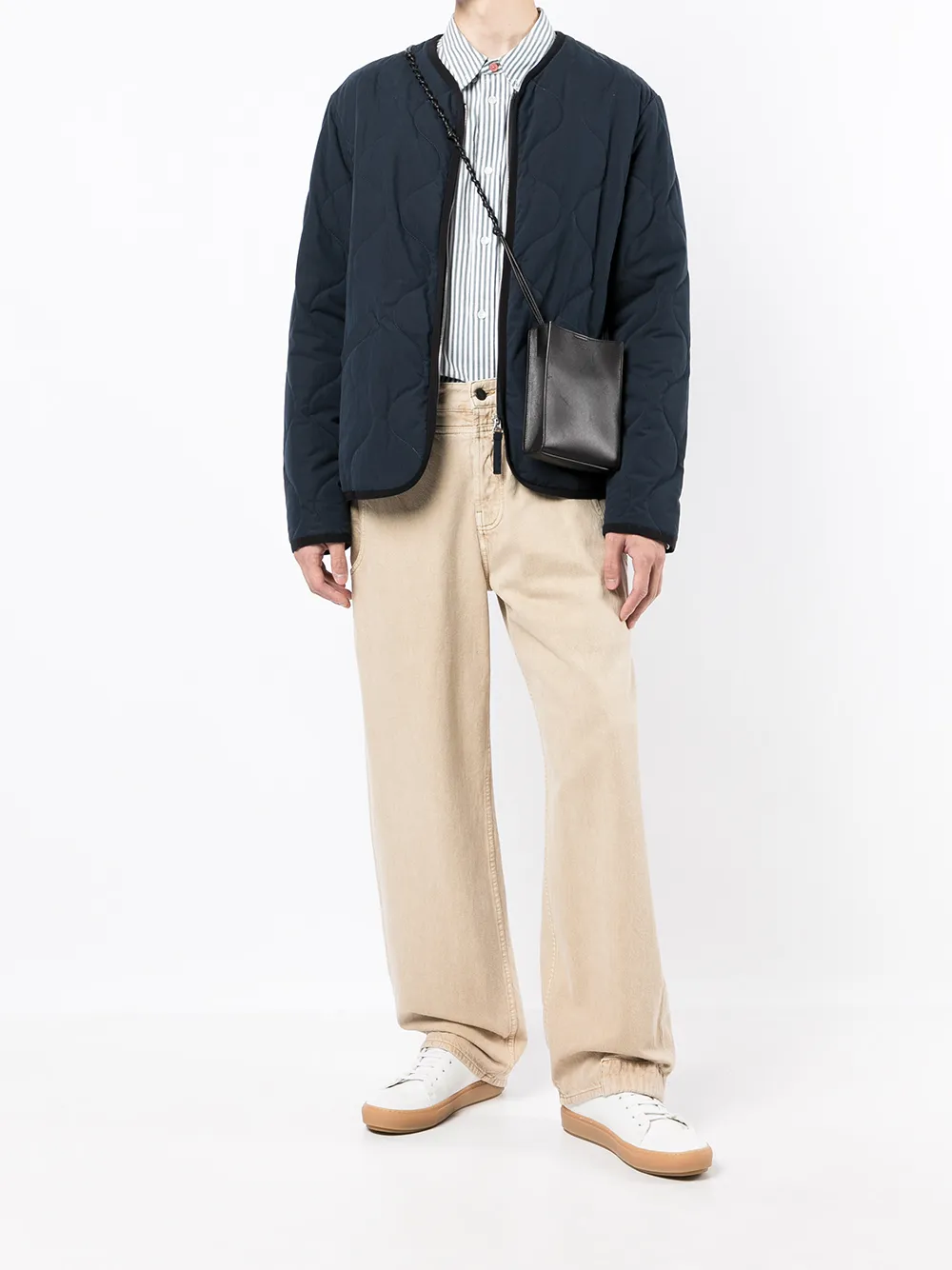 Apc Quilted Front-zip Jacket In Blue