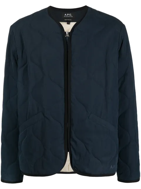 A.P.C. quilted front-zip jacket