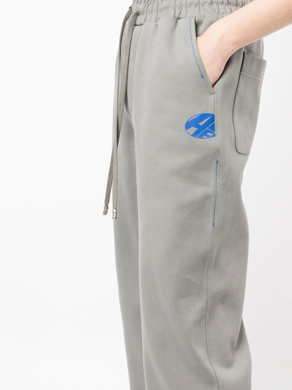 Shop Ader Error Logo-print Drawstring Track-pants In Grey
