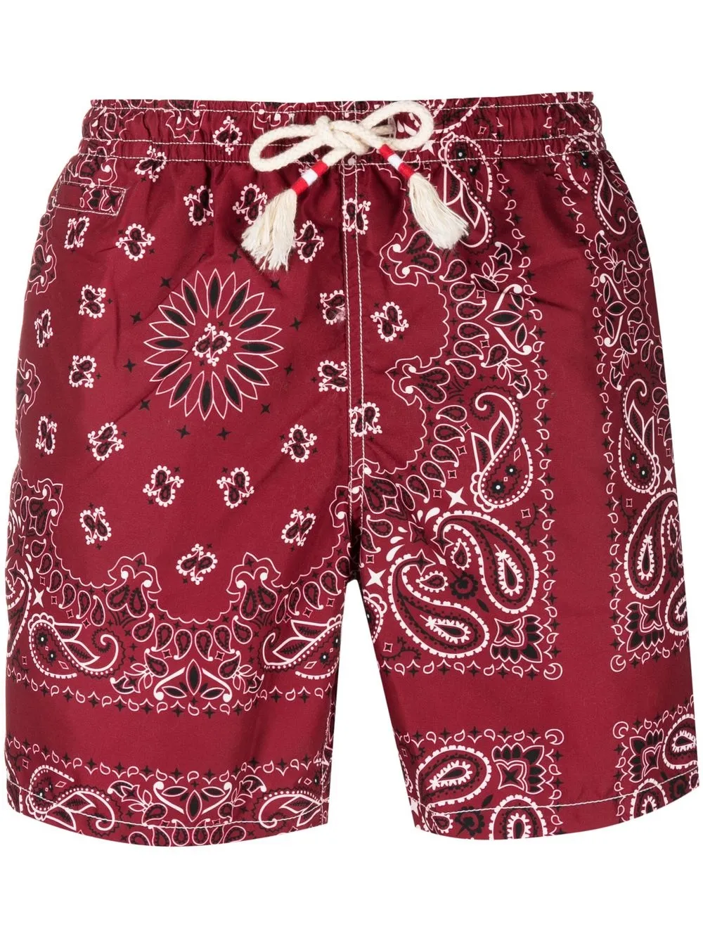 

MC2 Saint Barth shorts de playa con estampado de bandana - Rojo