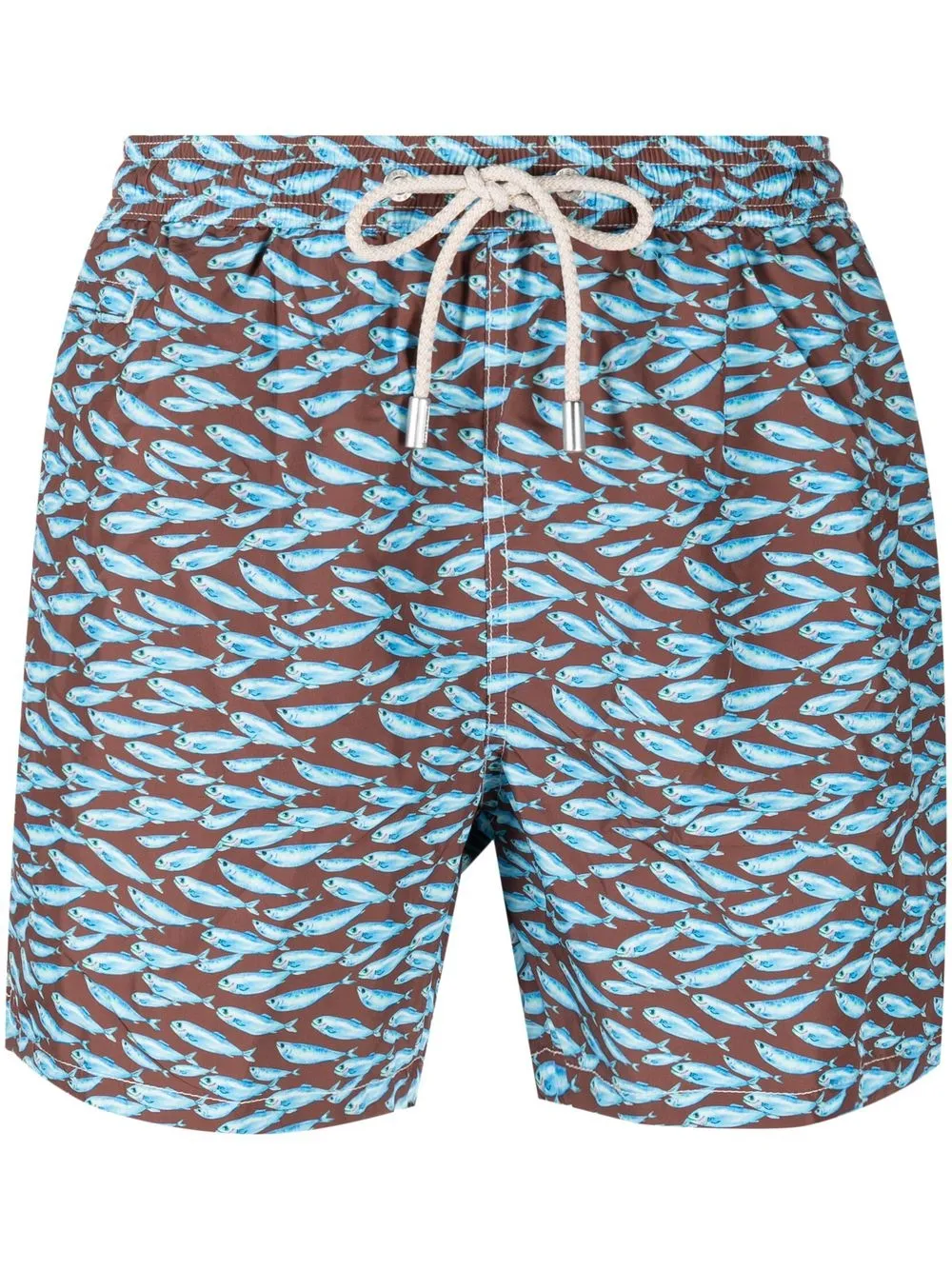 

MC2 Saint Barth shorts de playa con sardinas estampadas - Azul