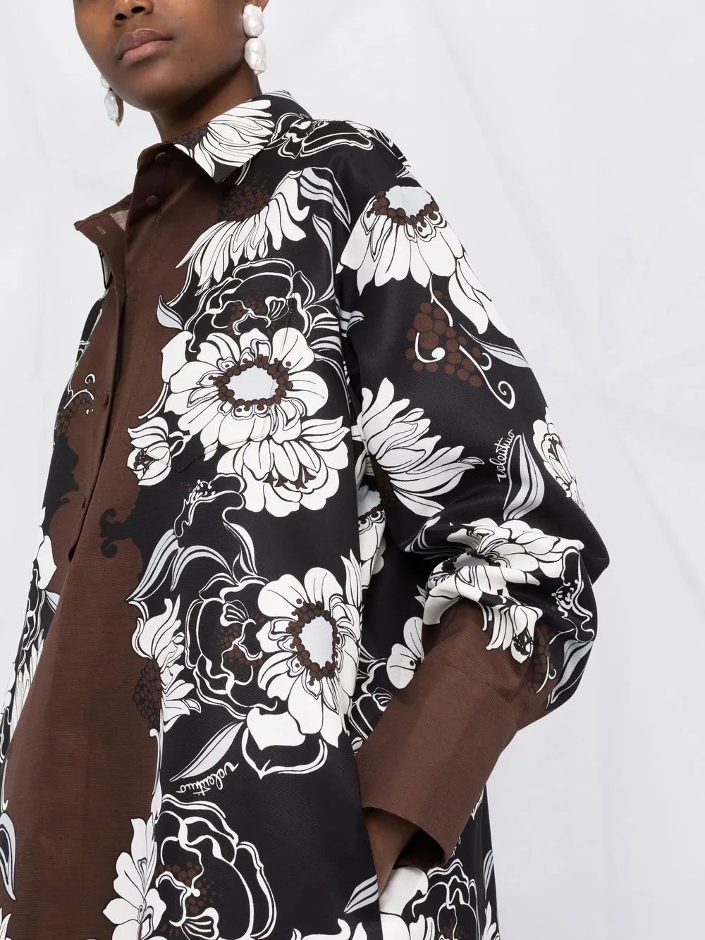 Valentino Garavani floral-print shirt dress | Image 5
