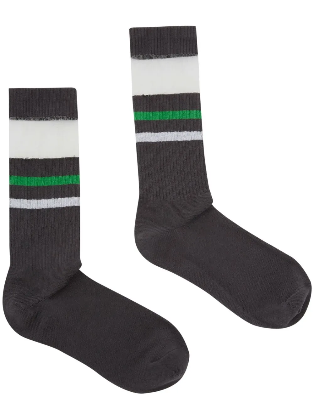 

JW Anderson striped ribbed socks - Grey